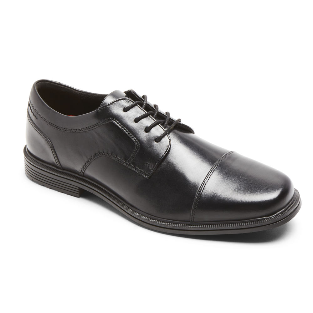 Rockport Oxfords Herr Svarta - Robinsyn Waterproof Cap Toe - EQBSL2165
